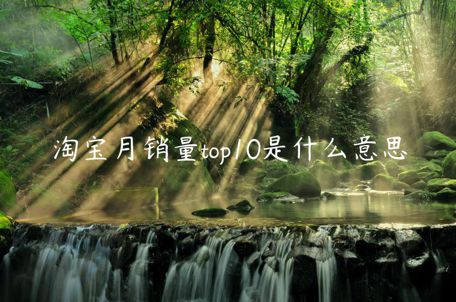 淘寶月銷量top10是什么意思